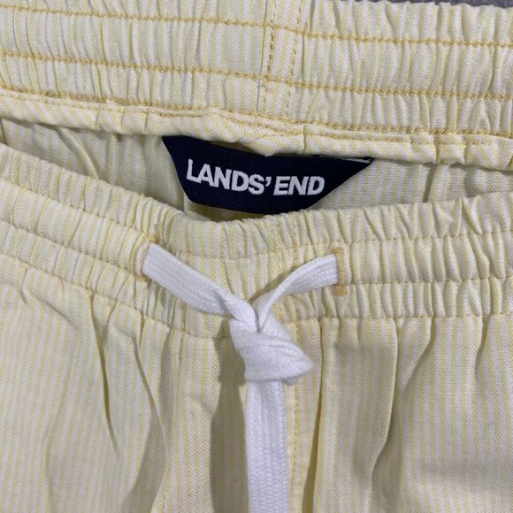 NEW Lands' End Men's M Yellow Pineapple Embroidered Deck Beach Shorts - Picture 4 of 7